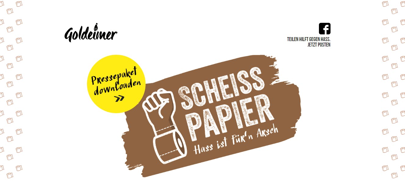 Goldeimer Kampagne "Scheisspapier"