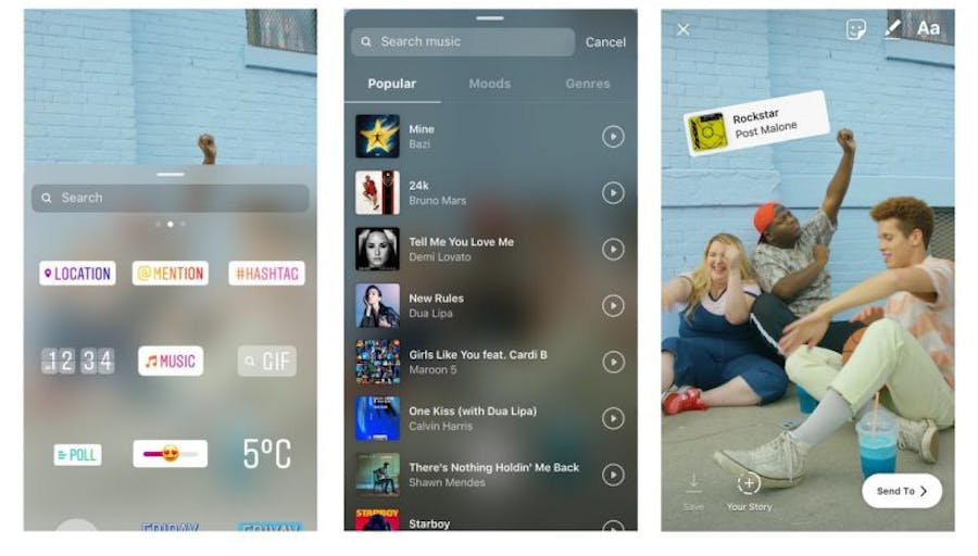 Instagram Gif und Musik Sticker nutzen