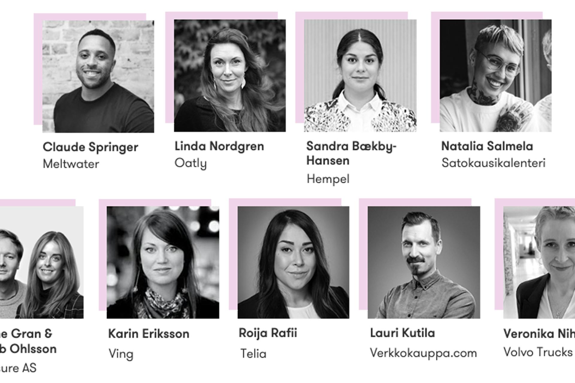 Featured speakers at the Nordic Meltwater Social Summit 2020