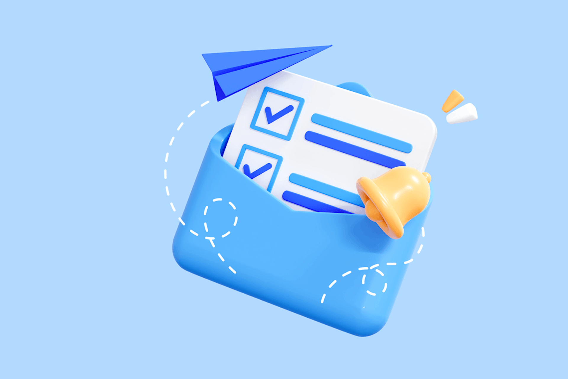3D Illustration of a letter showcasing an influencer proposing template