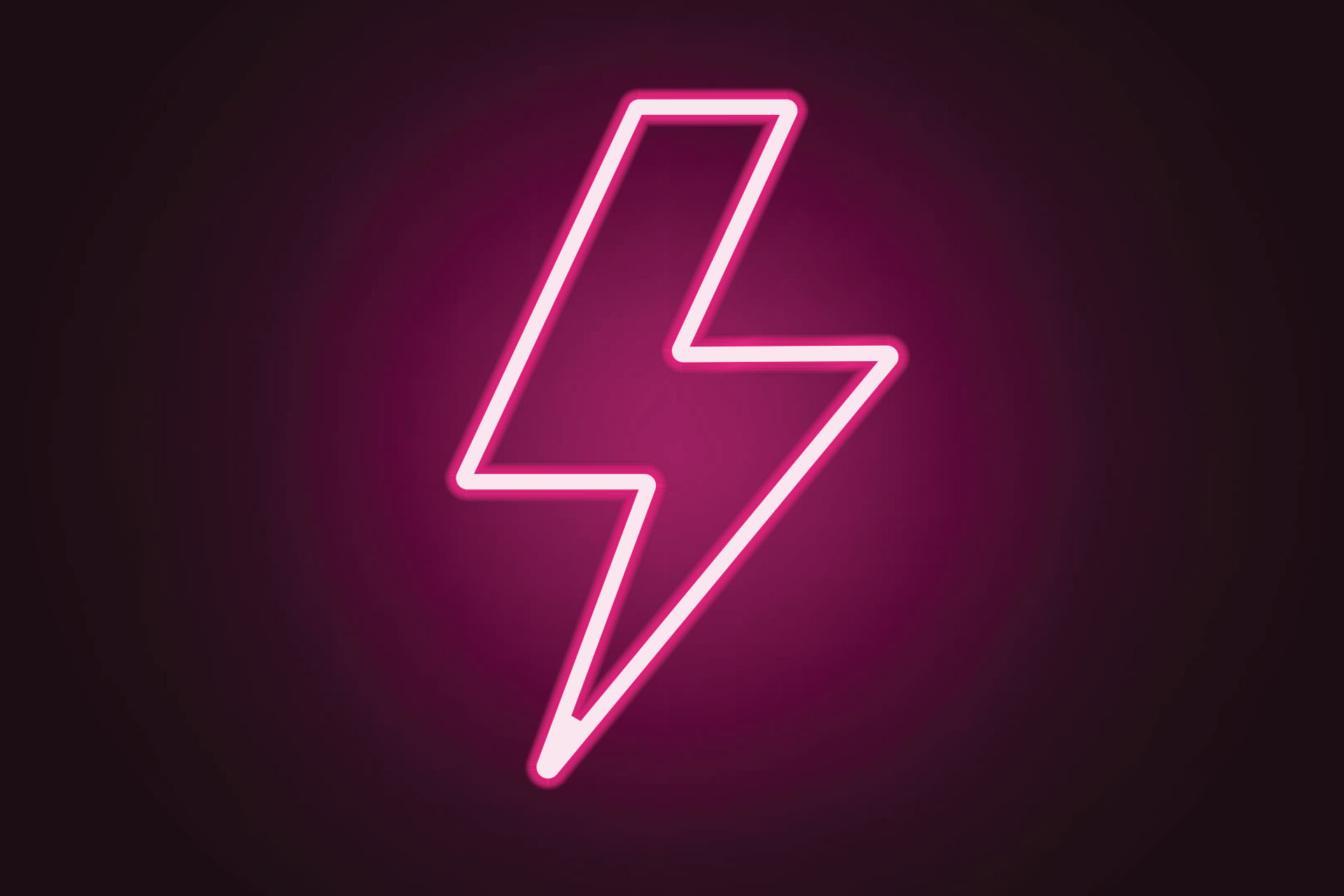 neon lightning bolt 