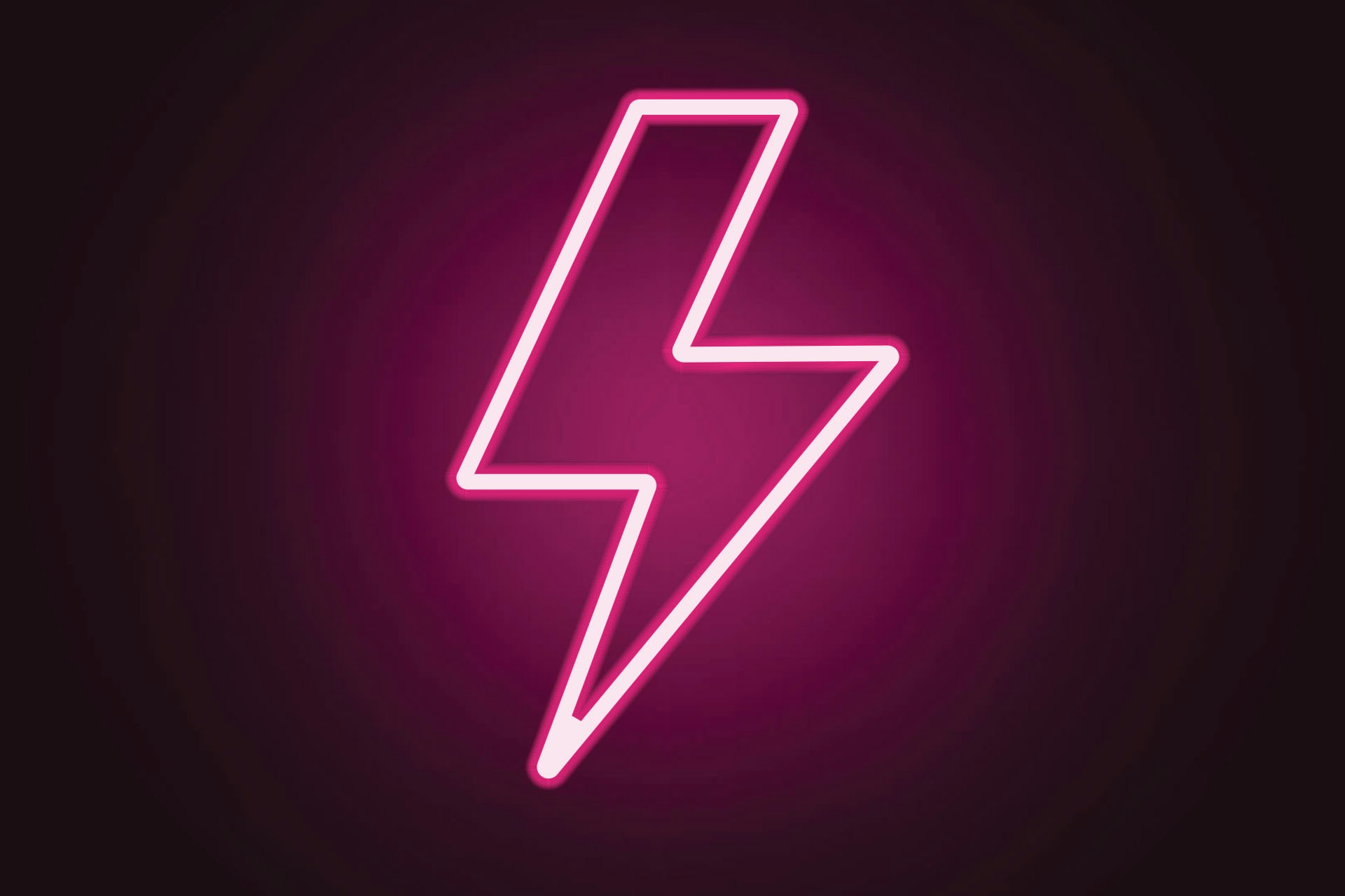 neon lightning bolt