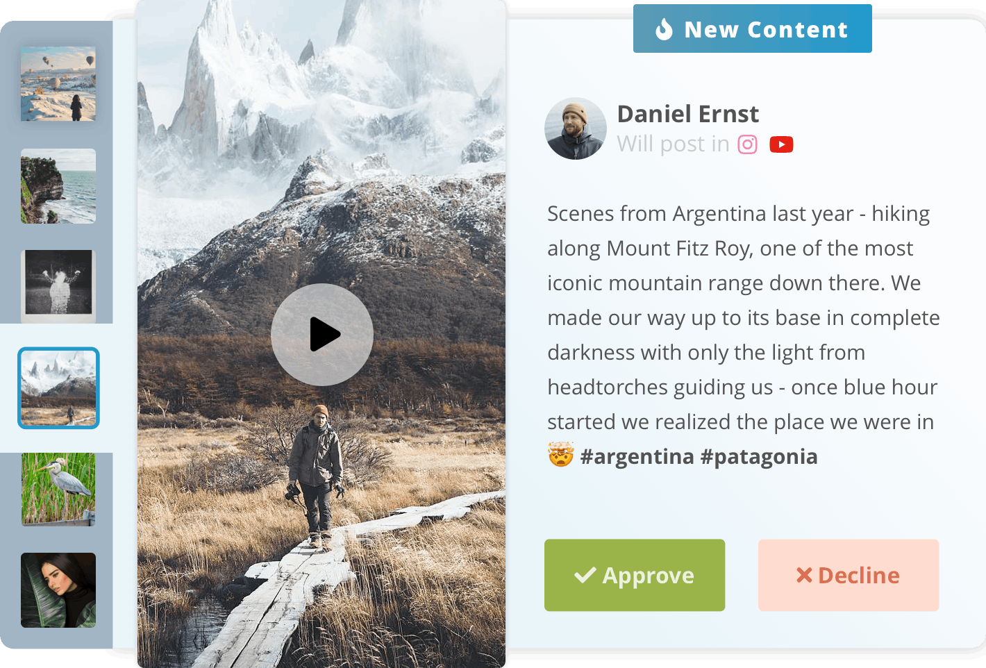 klear influencer marketing content approval