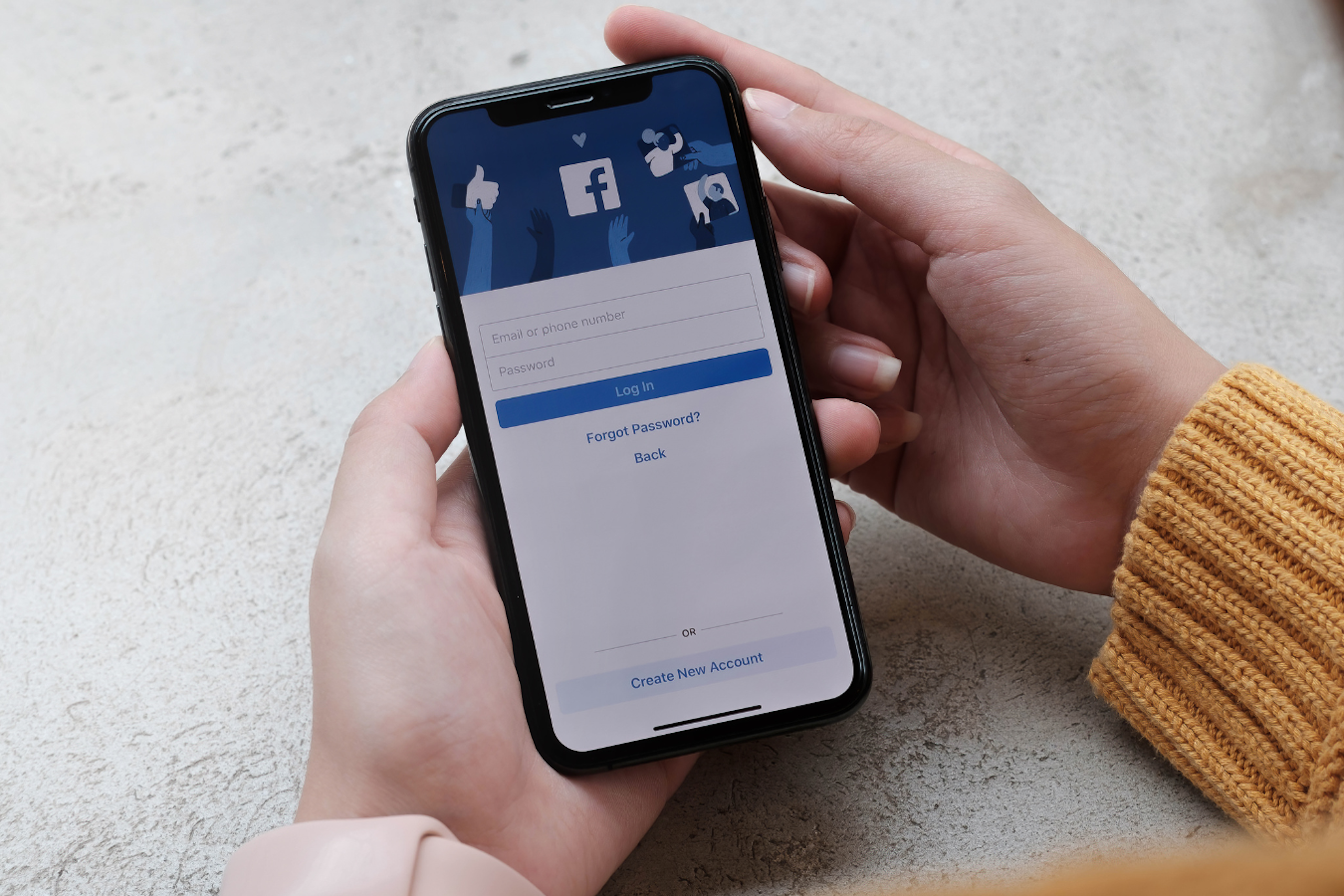 l'application facebook sur mobile