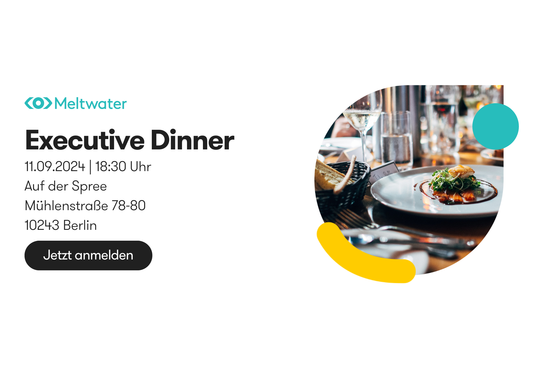 Executive Dinner in Berlin am 11.09. auf der Spree