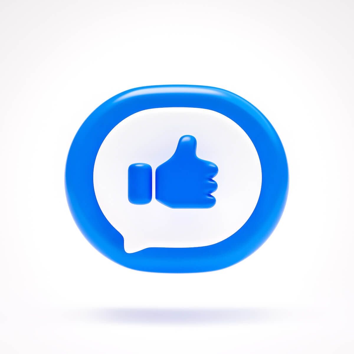 3D Illustration eines Facebook Like Icons