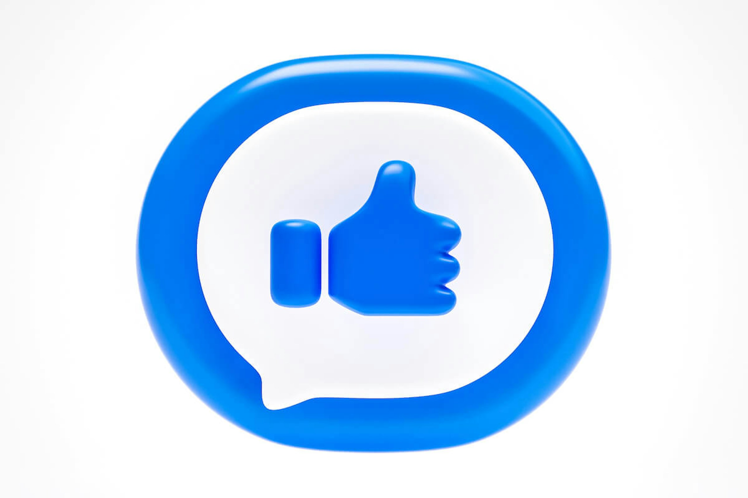 3D Illustration eines Facebook Like Icons
