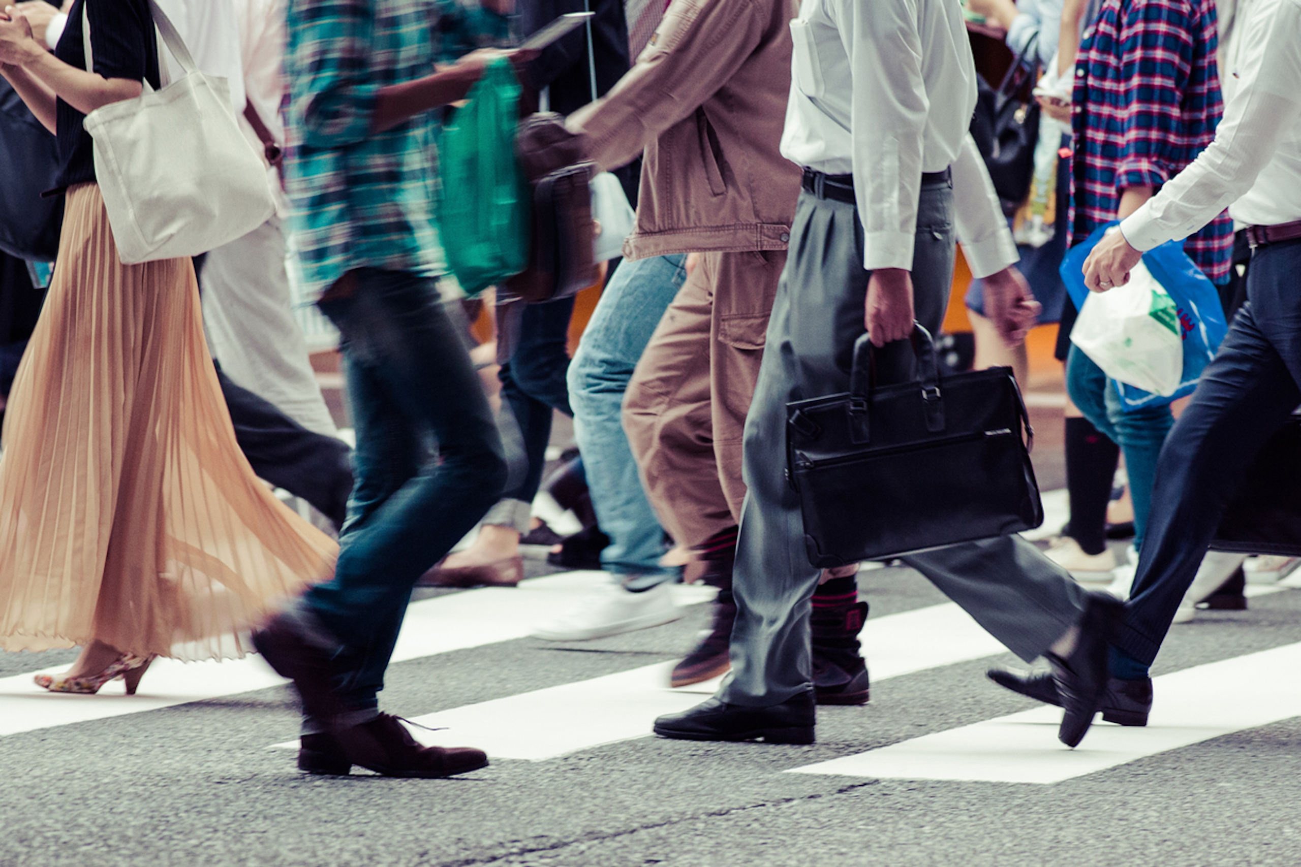 Image showing a busy crosswalk in a city.