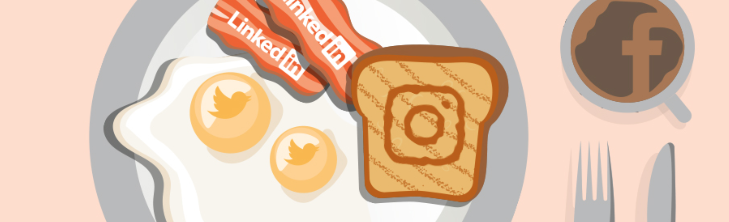 social media breakfast illustration