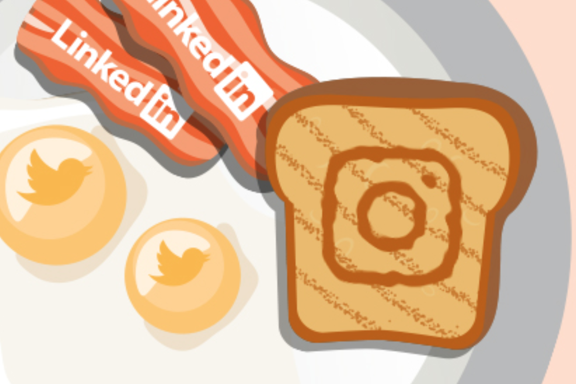 social media breakfast illustration