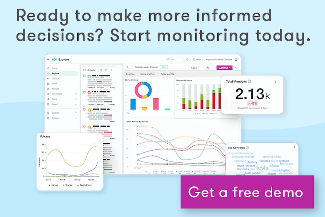 Meltwater Media Monitoring banner with product screenshot asking: "Ready to make more informed decisions? Start monitoring today."