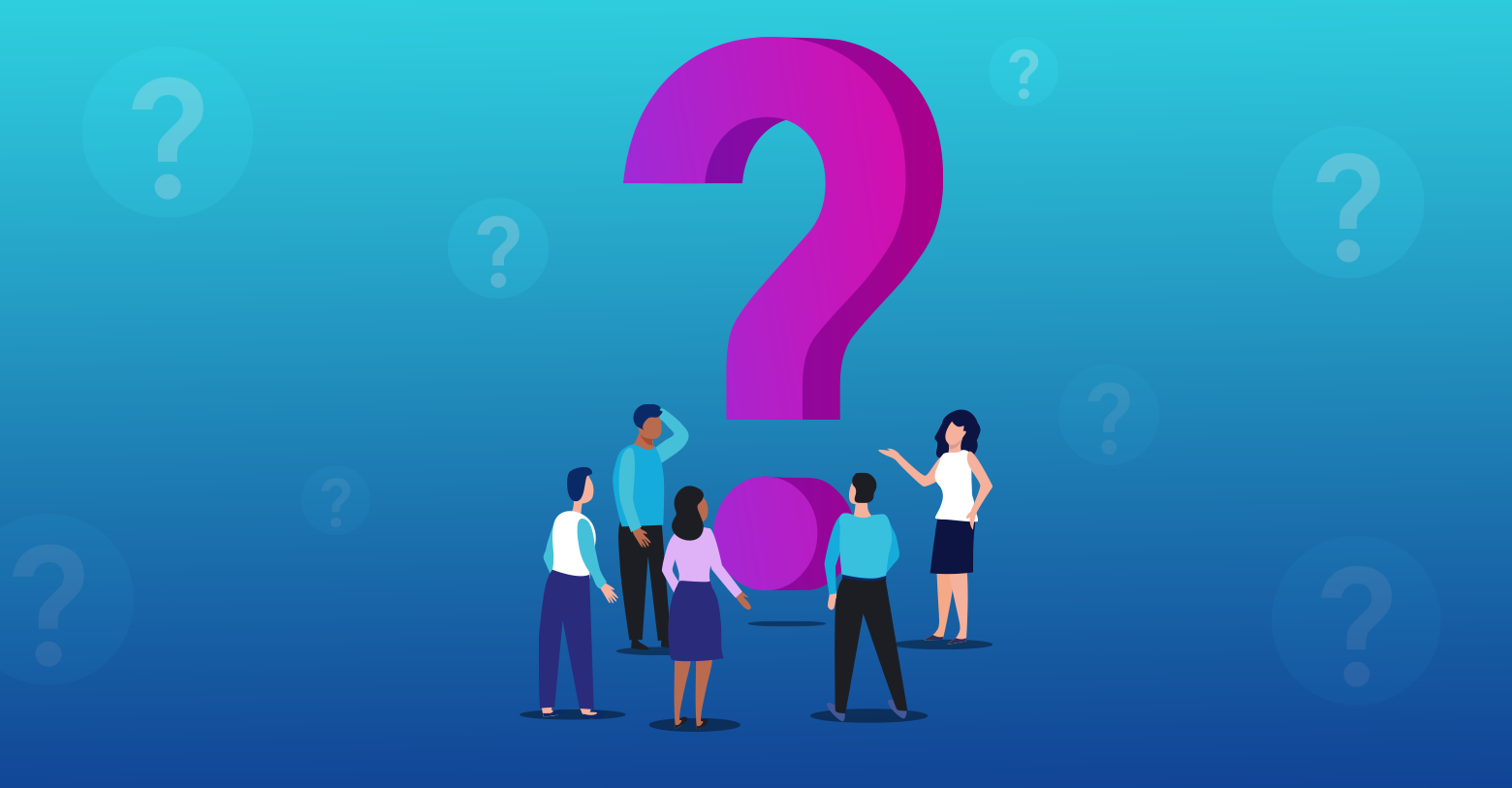 Illustration eines Fragezeichens