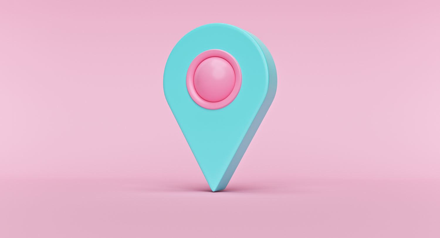There is a goal to every customer journey and this image of a giant map pin symbolizes that goal point. 