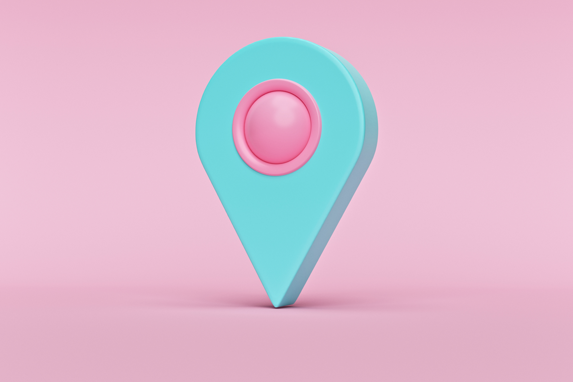 There is a goal to every customer journey and this image of a giant map pin symbolizes that goal point. 