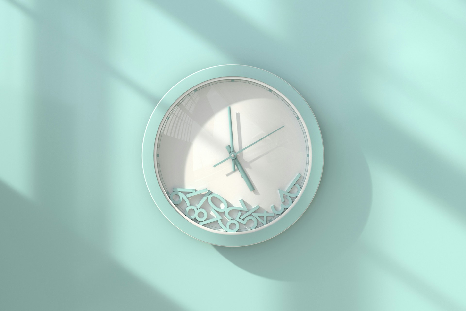 Horloge avec les chiffres qui tombent