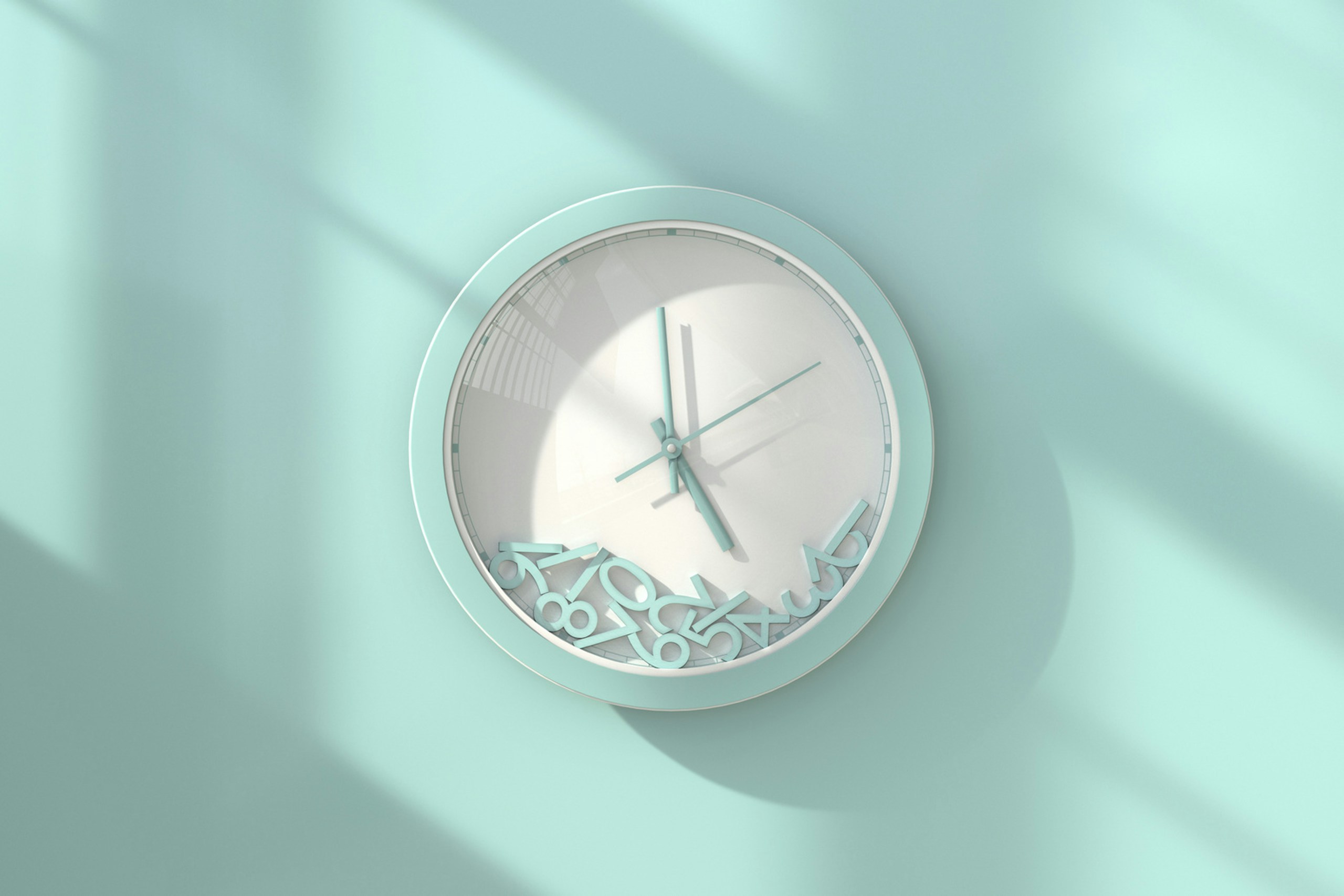 Horloge avec les chiffres qui tombent
