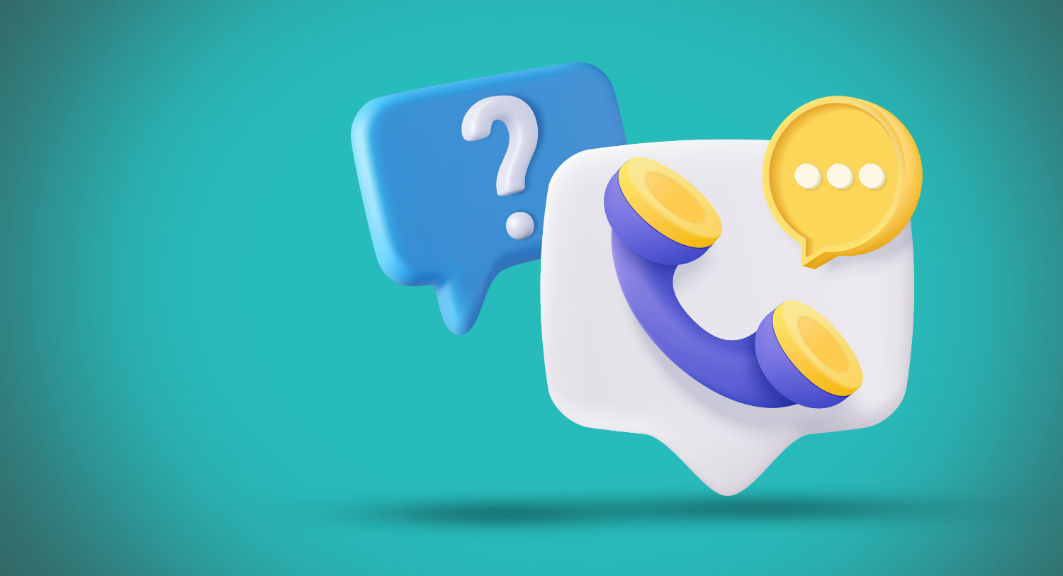 3D Illustration von Social-Media-Kundenservice Icons