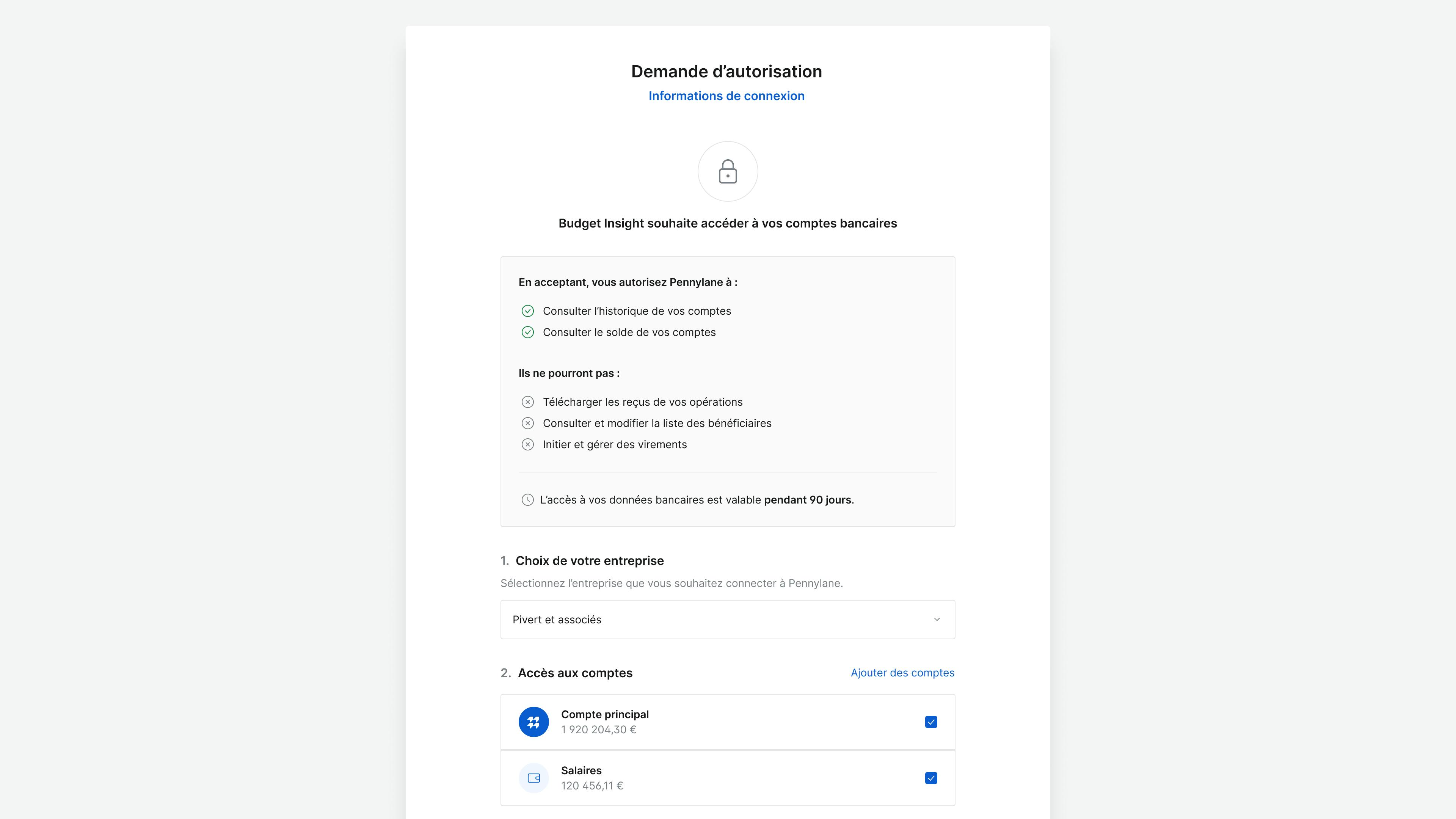 Vous devrez vérifier et valider vos connexions lors de leur mise en place et tous les 90 jours par la suite.