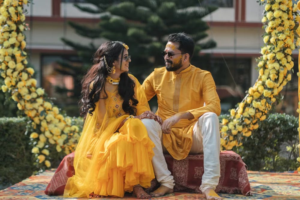 Couple Haldi wedding photoshoot