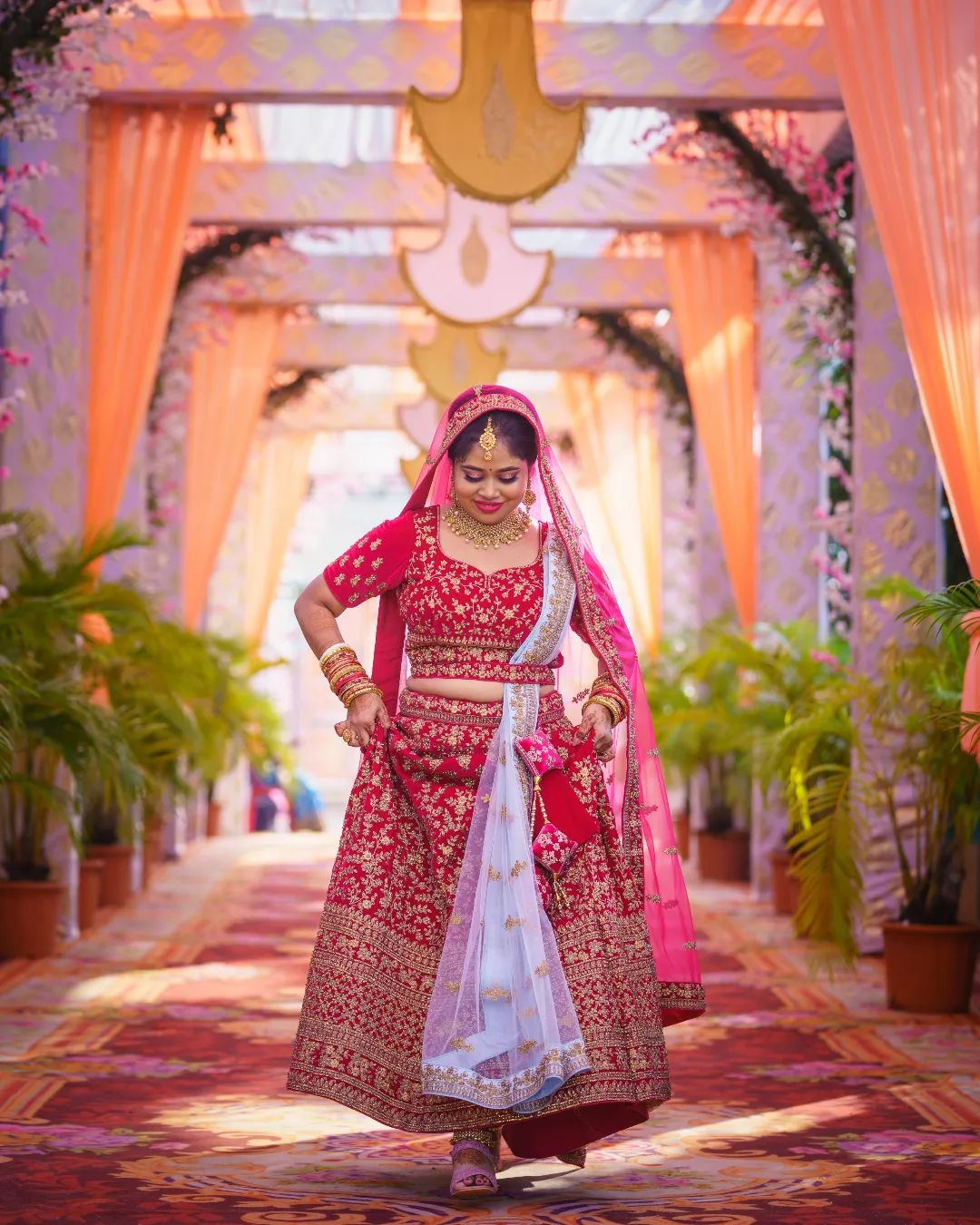 Bridal poses in lehenga for fun