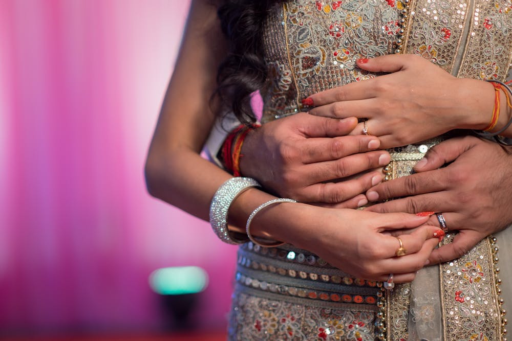 Indian engagement photoshoot poses