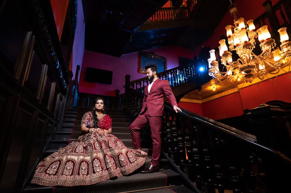 Reception wedding photography of couple photo