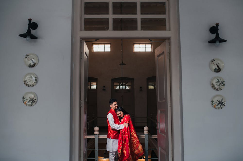 pre wedding shoot in Saree and Kurta