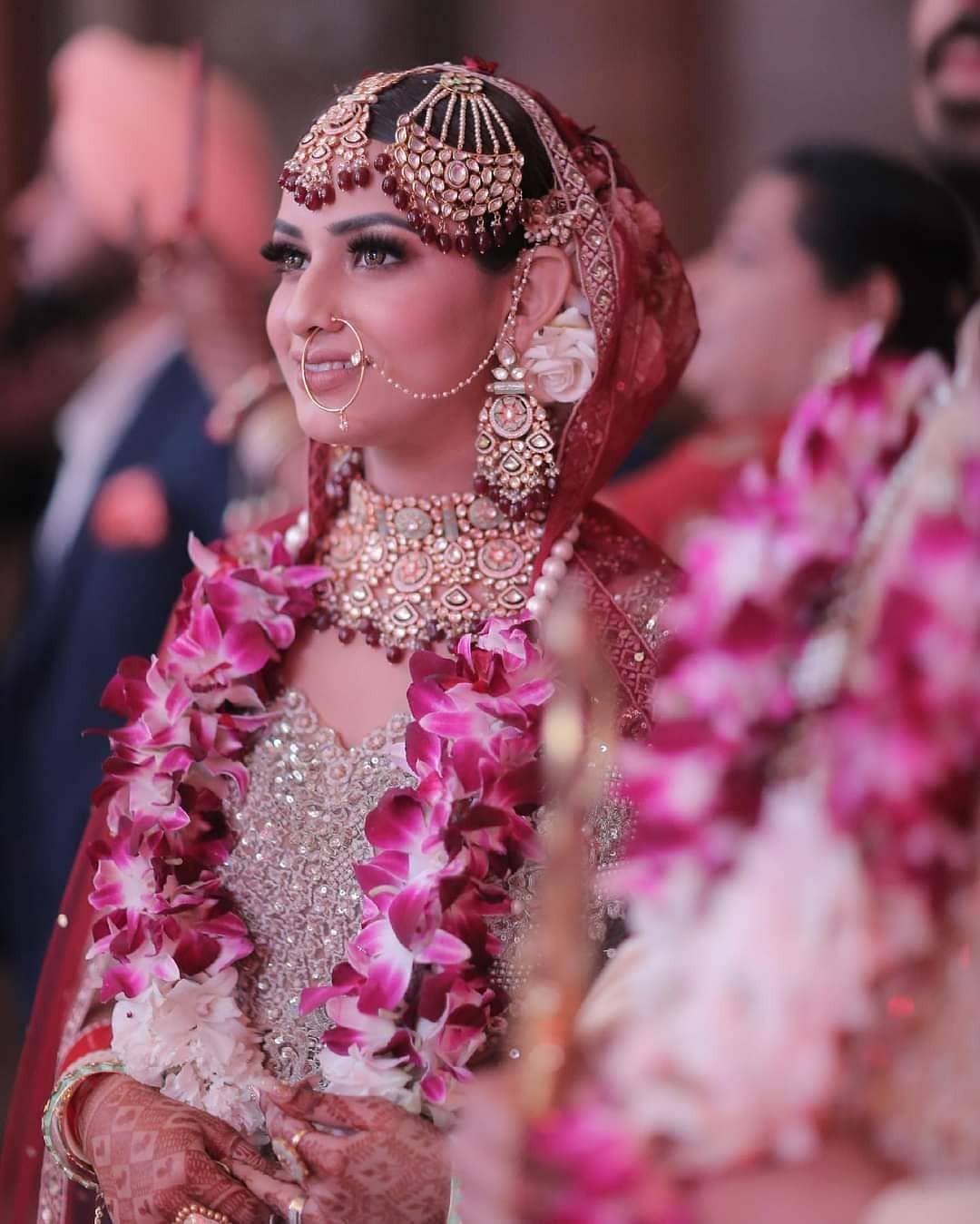 Beautiful bride in lehenga pic