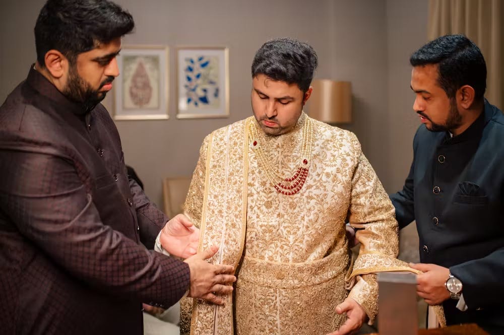 groom getting ready pic