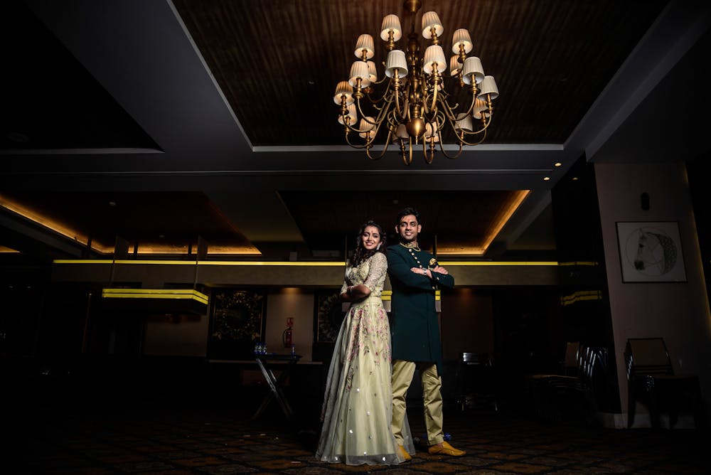 Indian engagement photoshoot poses