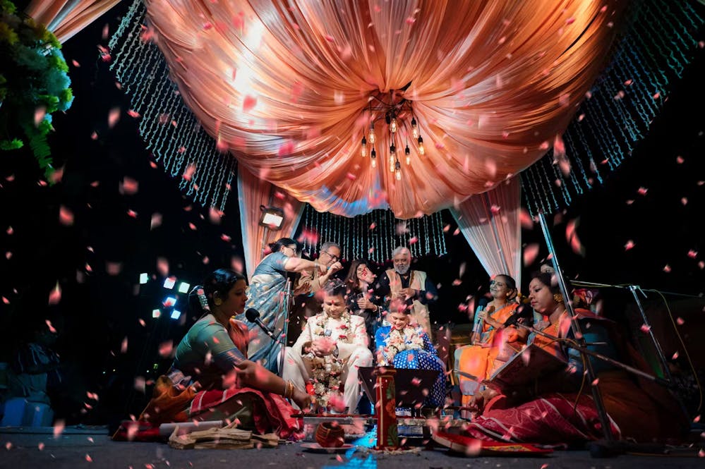 Candid Shots of Traditional Wedding Rituals - Close-up Shot of Ritual