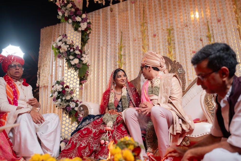 Hidden Moments Clicked by Wedding Photographers - Candid Photograph of Couple at Wedding