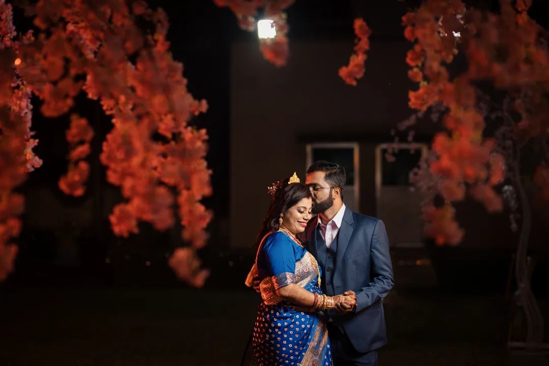 Bengali Bride and Groom at Reception