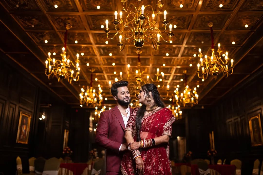 Photograph of Bride and Groom in Bengali Wedding