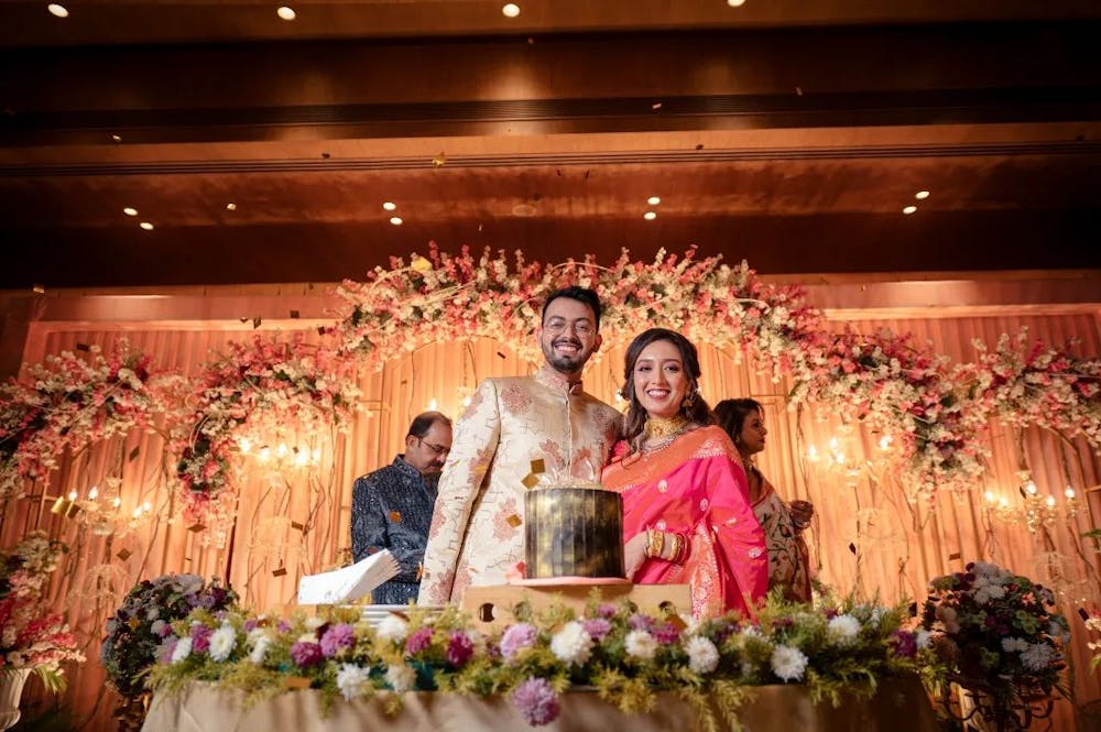 Photograph of Young Bengali Couple At Wedding