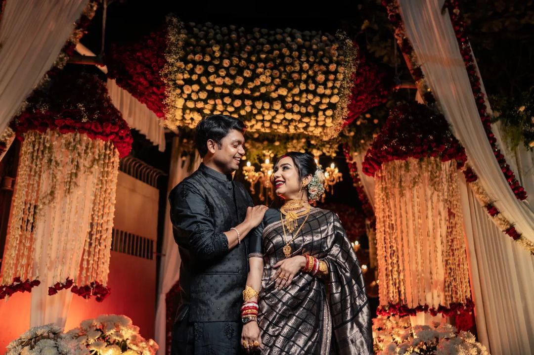 Photograph of Bengali Bride and Groom at Reception