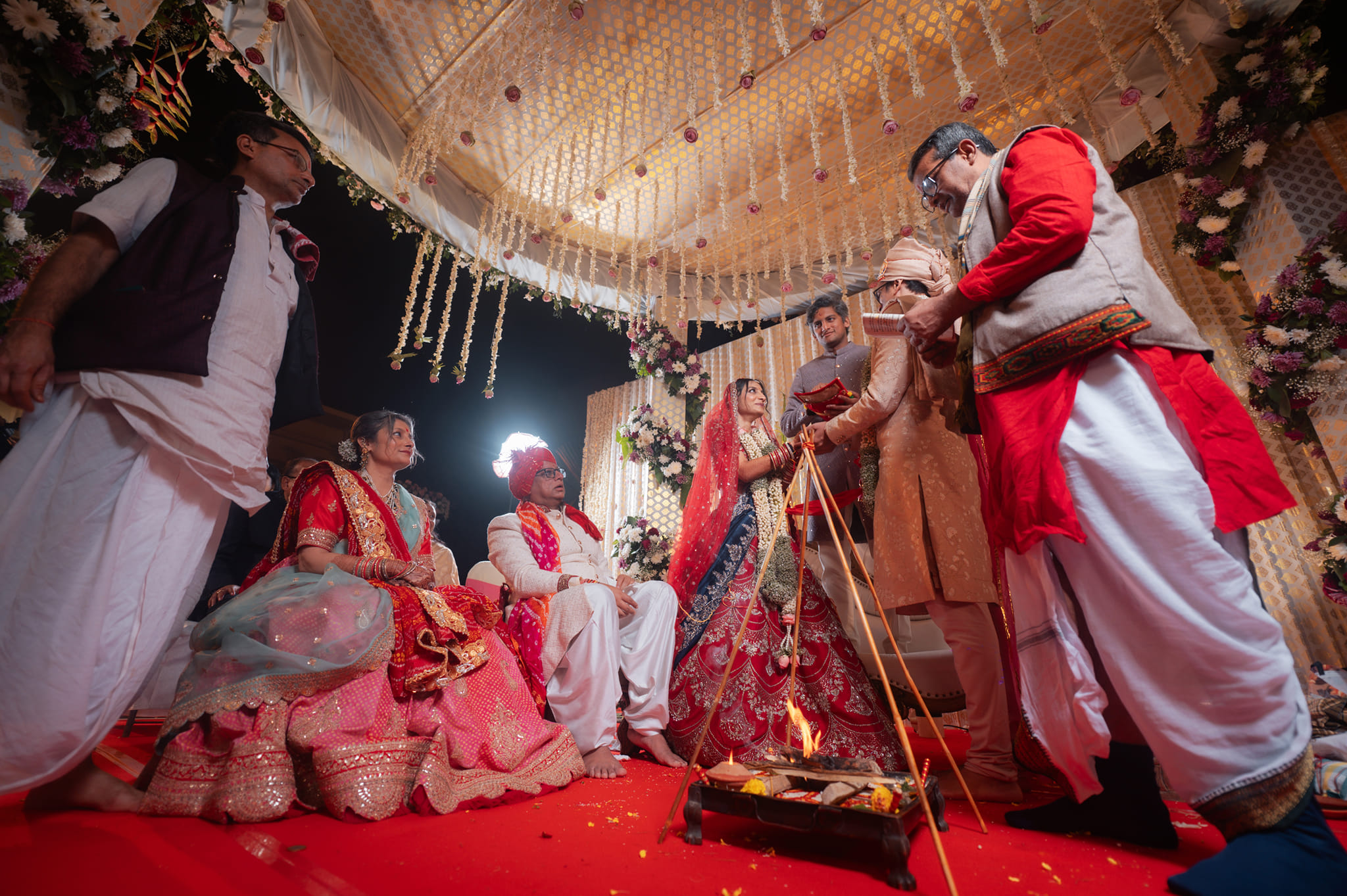 Surrounded By Family while wedding