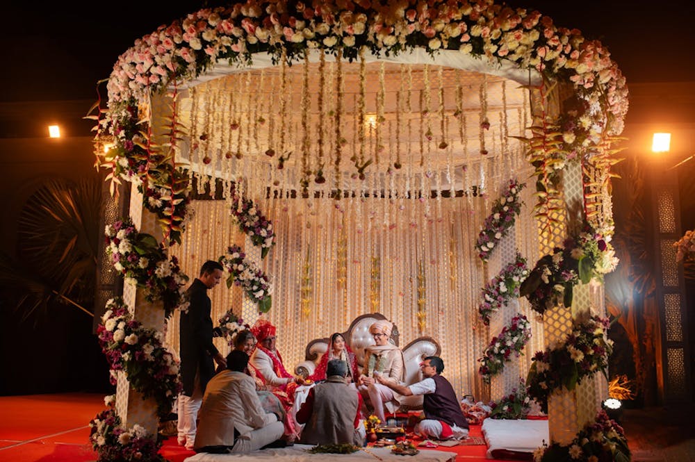 Sujay and Vishaka at their Indian Wedding