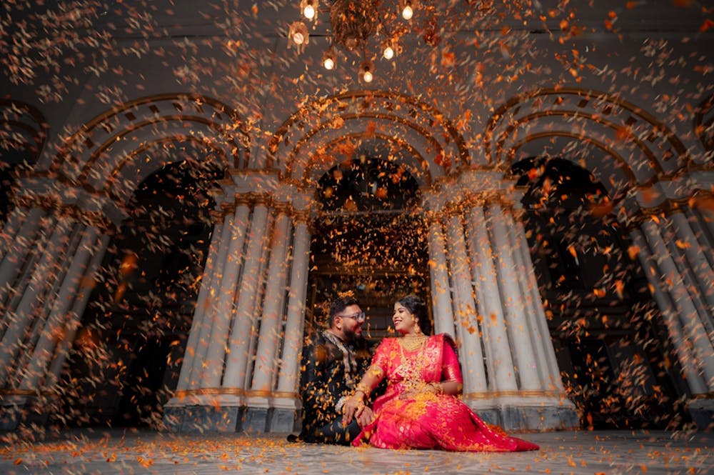 Shower of Flowers in Pathuriaghata Rajbari  Pre Wedding Photoshoot | Memories Designer