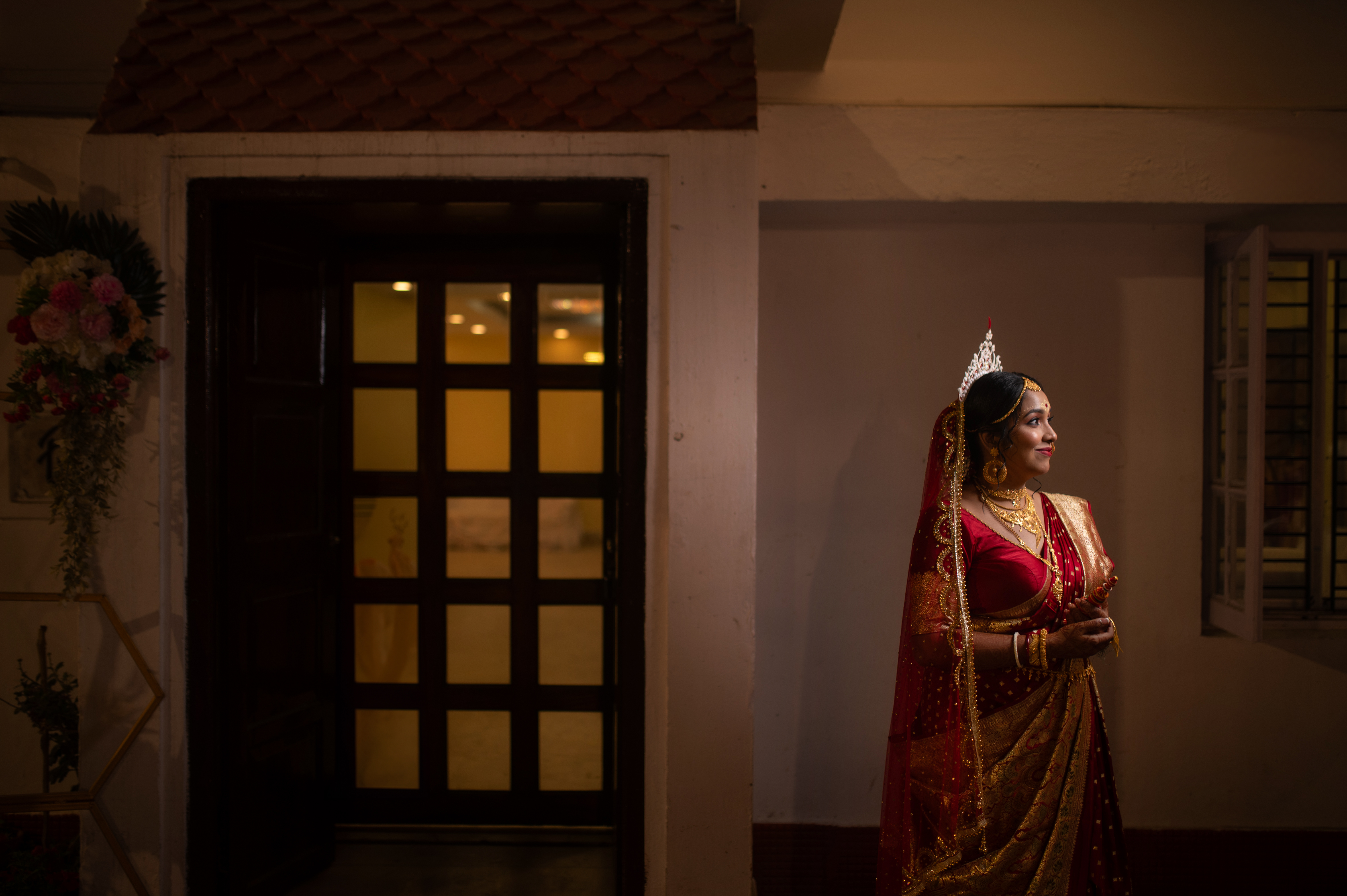 Udita wearing Banarasi Sharee 