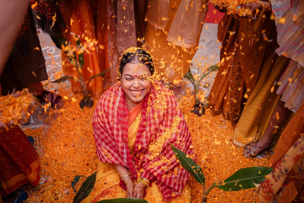 Swastika and Sounak haldi