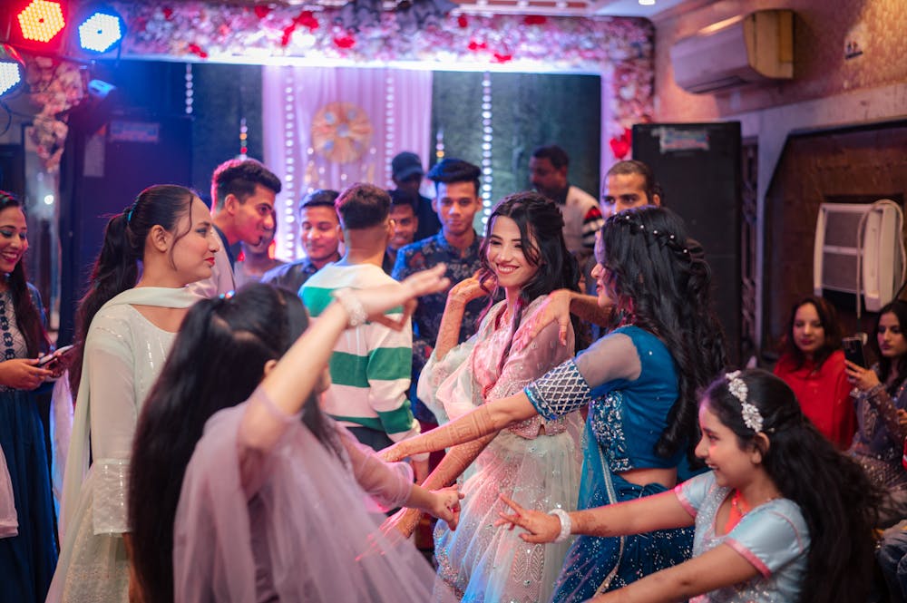 Family enjoying in Muslim wedding pic