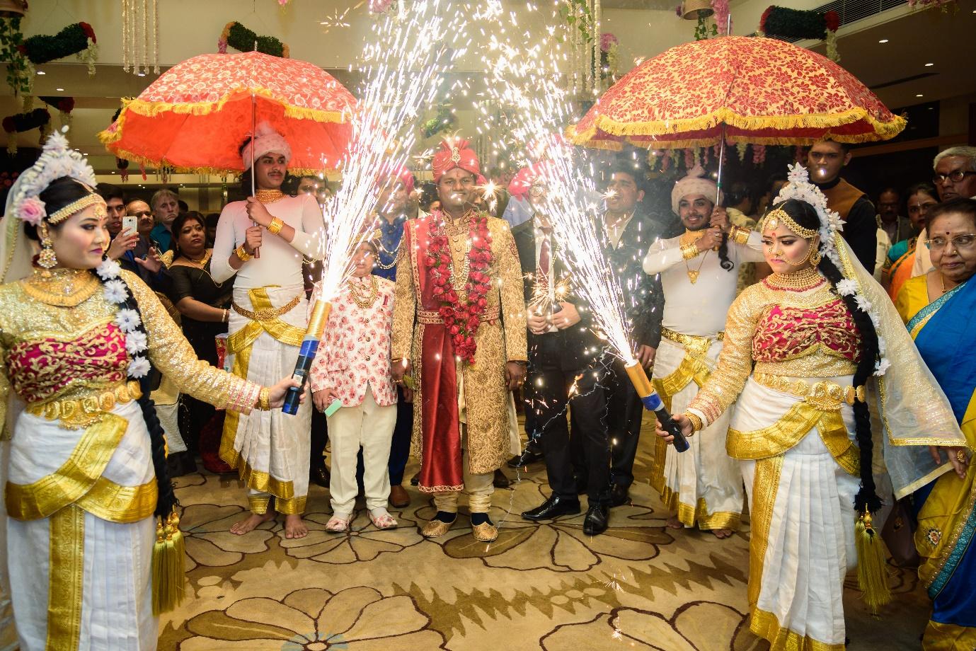The Firework Spectacle groom entry