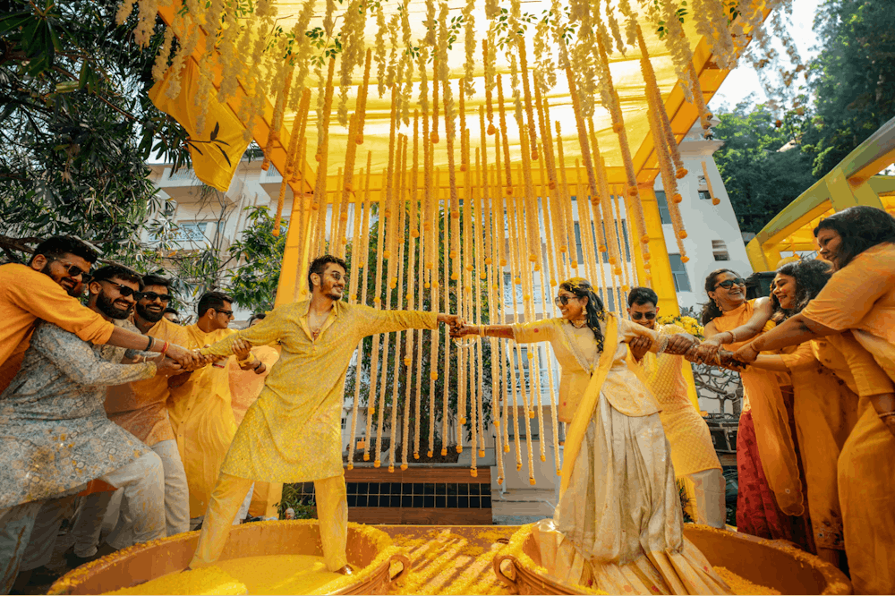 Haldi photo poses