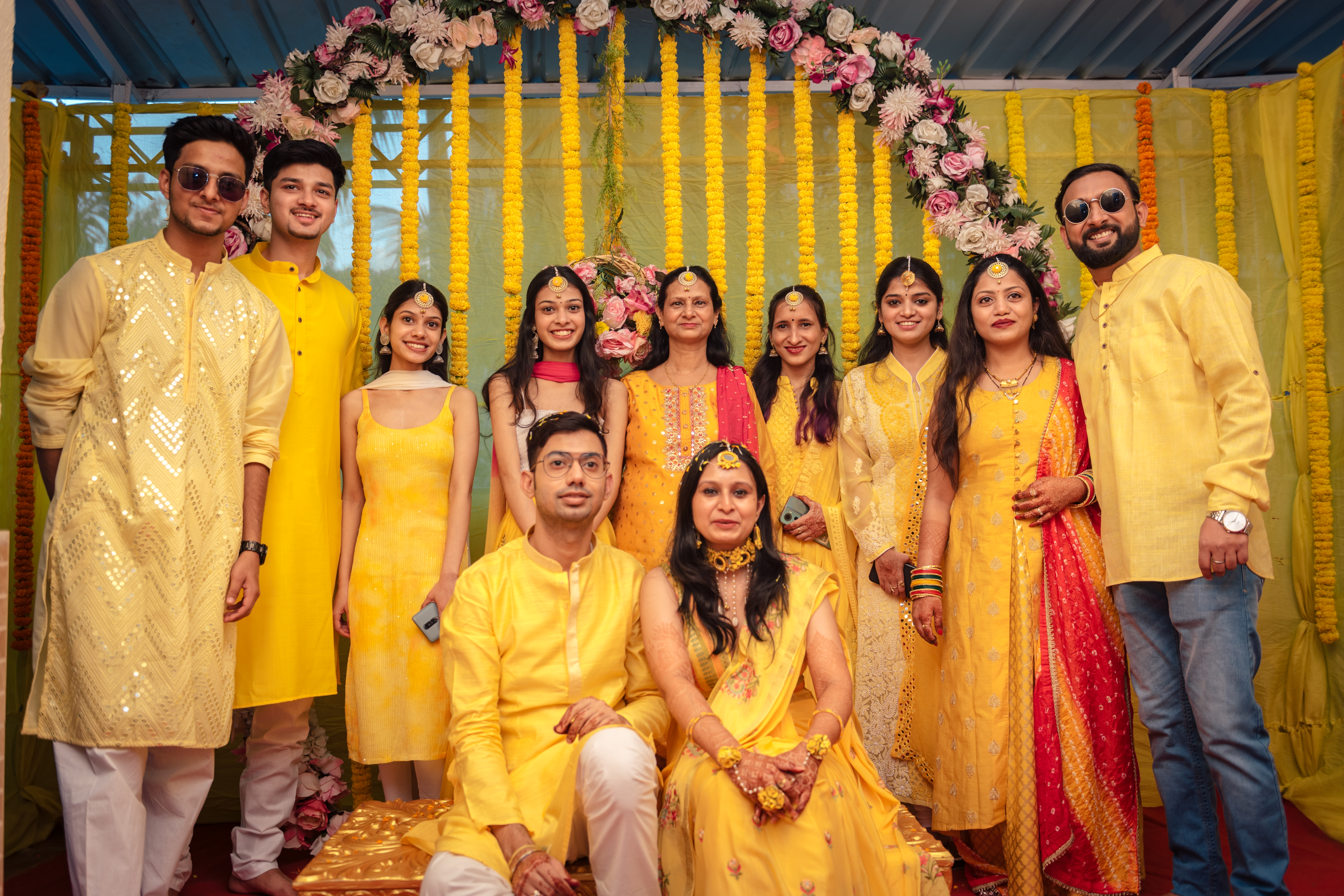 Groom haldi poses