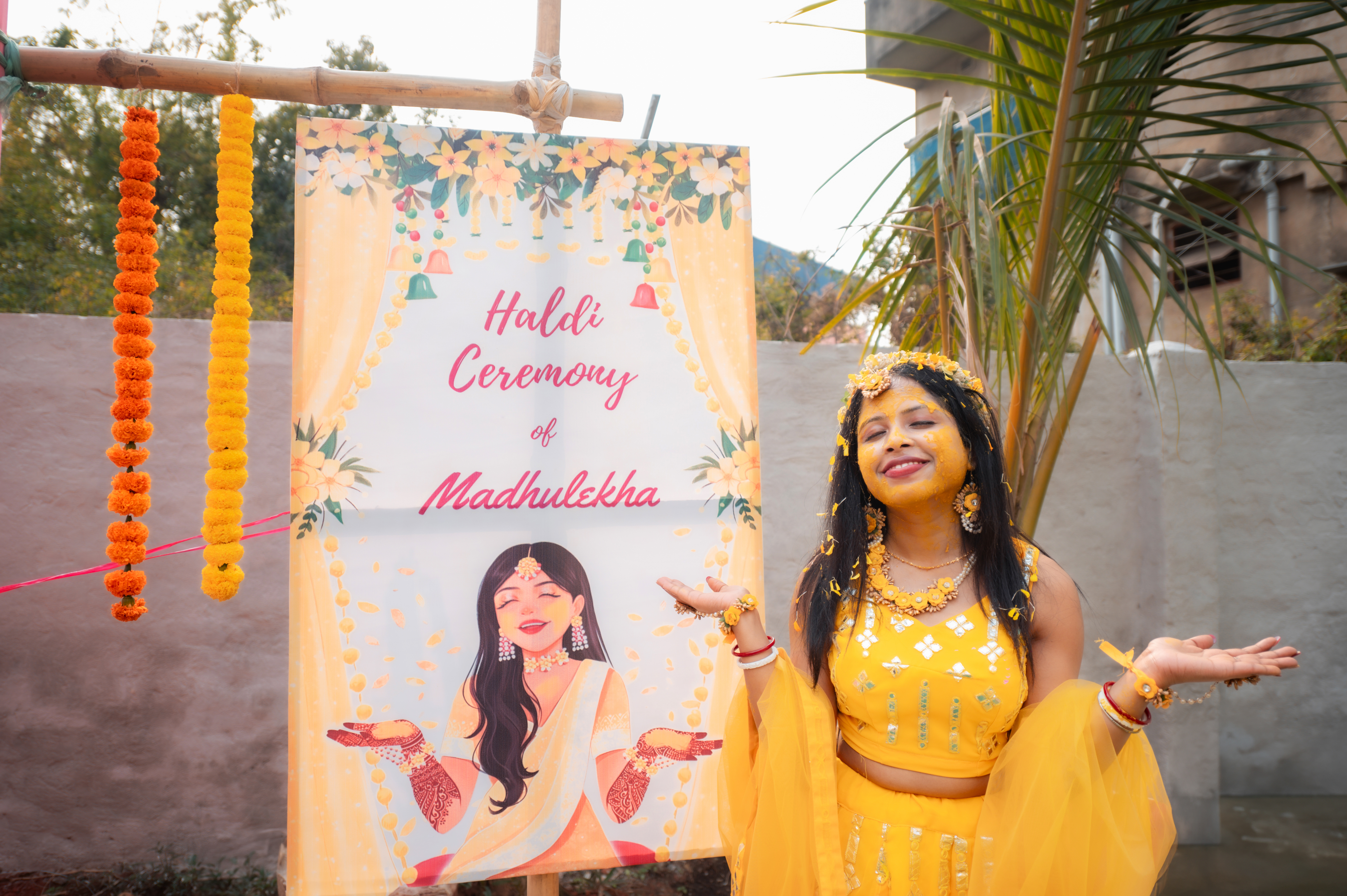 Mandhulekha haldi ceremony