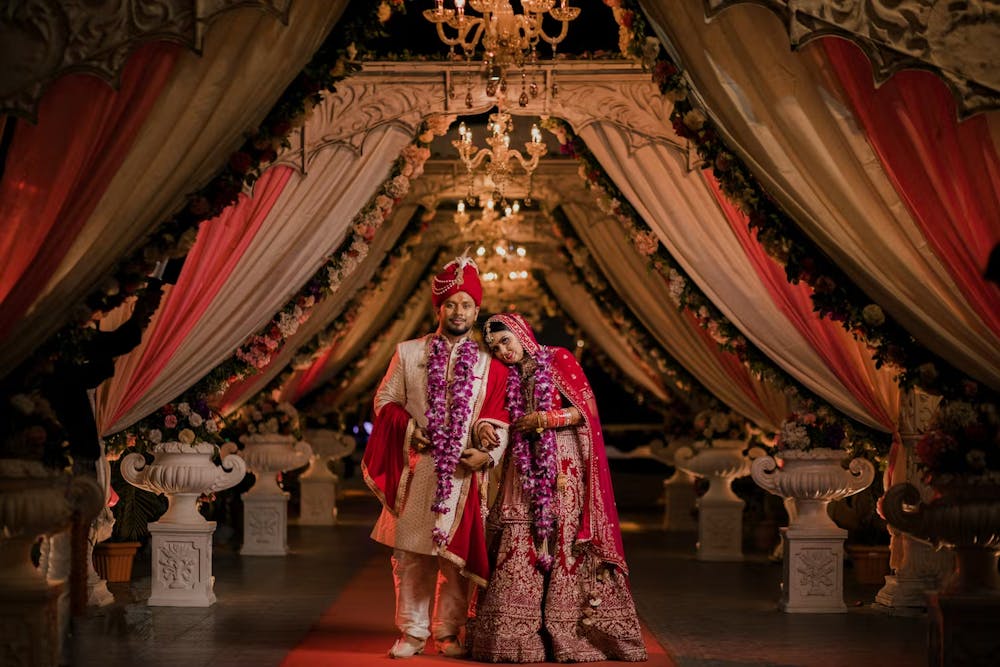 Lovely couple photograph in Indian wedding