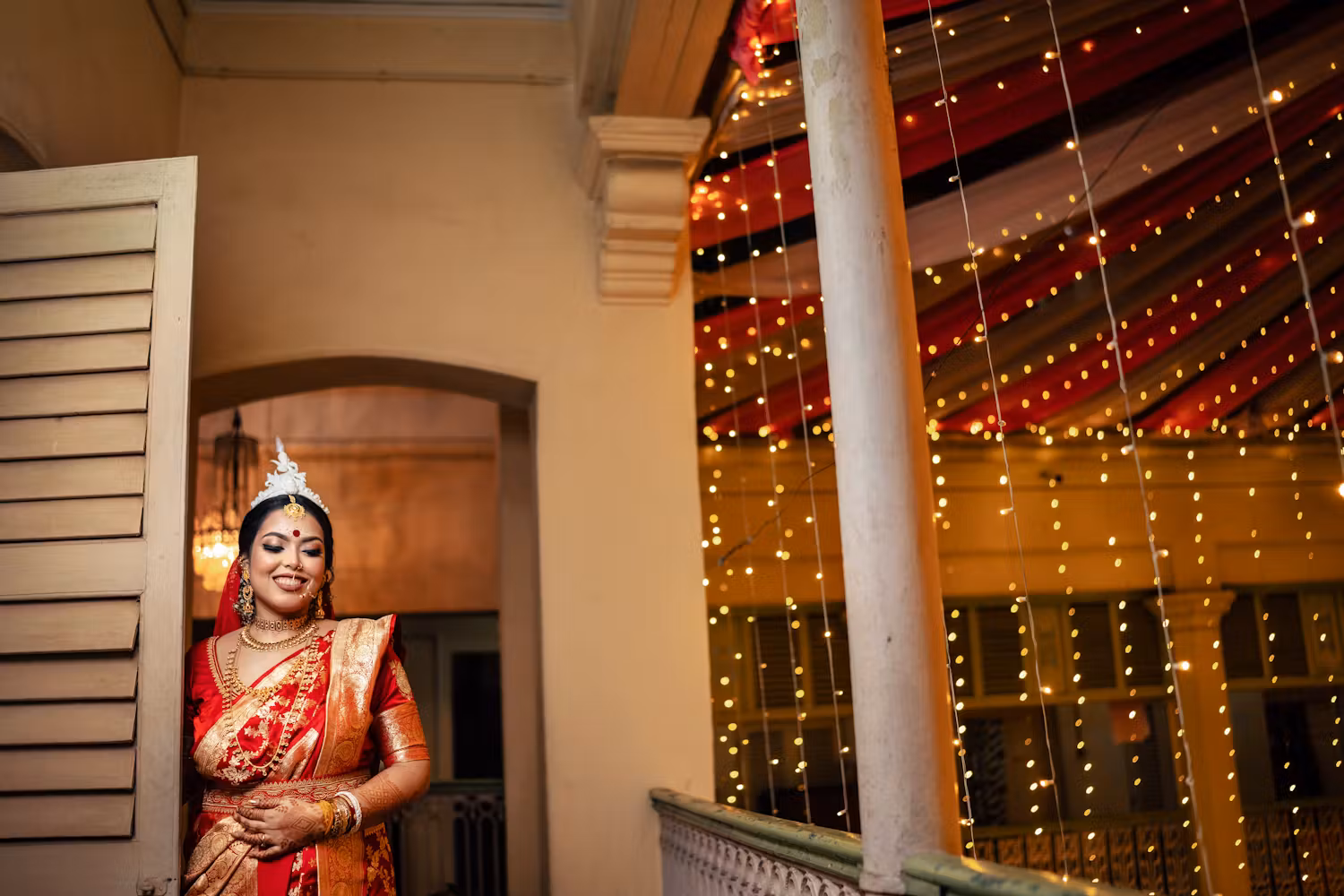 Bengali wedding bridal saree photoshoot