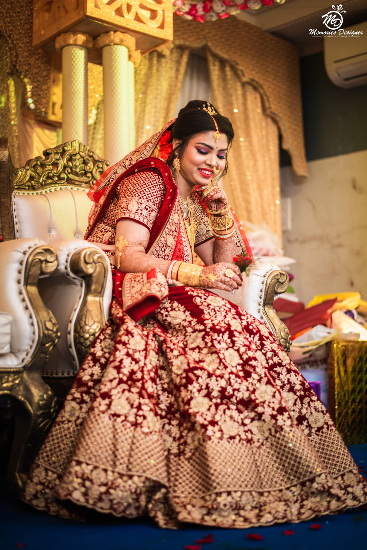 bengali wedding reception looks