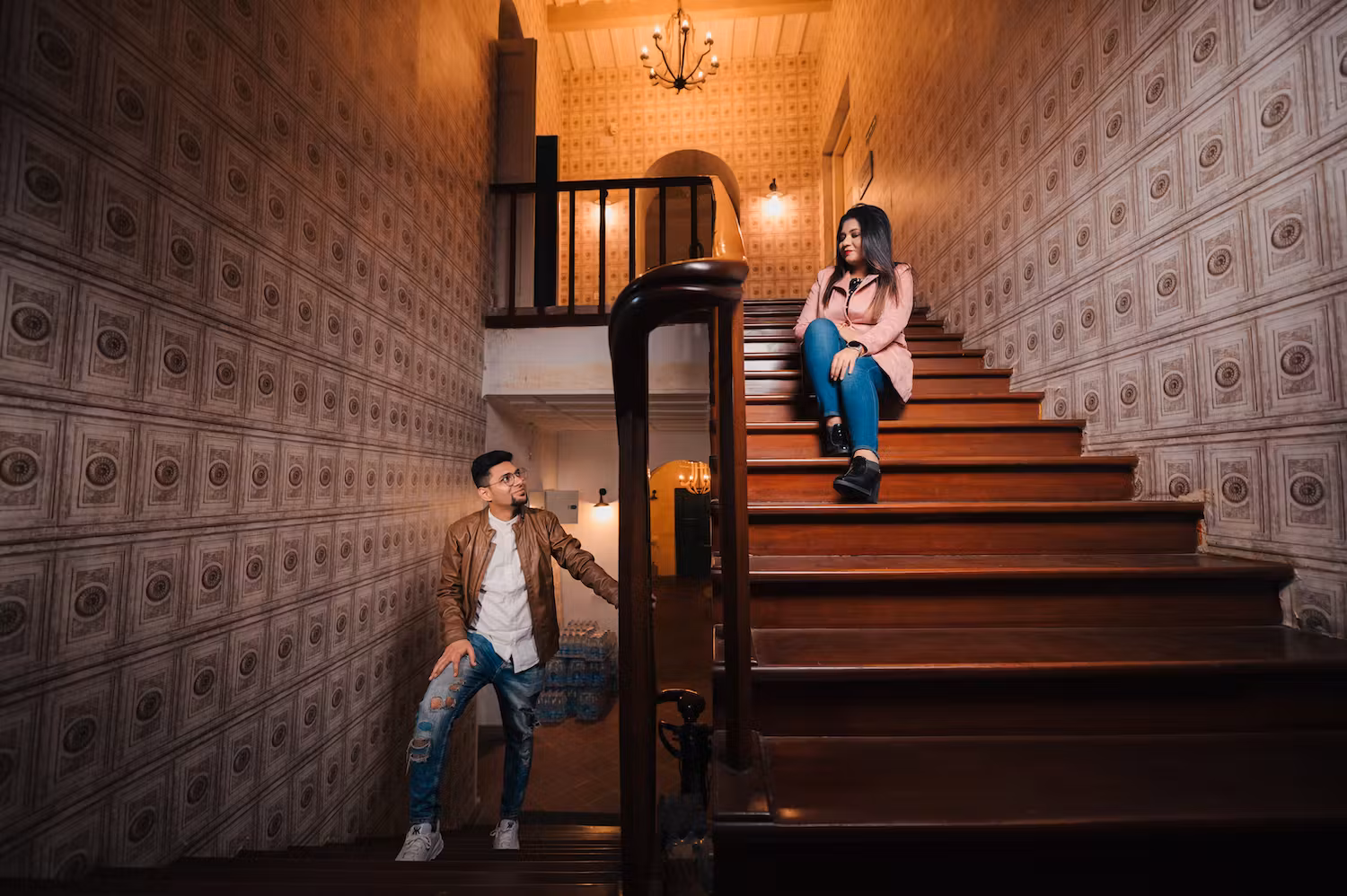 Hide and seek photos of a couple